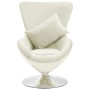 Sillón egg giratorio de terciopelo con cojín color crema de vidaXL, Sillones - Ref: Foro24-326216, Precio: 246,48 €, Descuent...