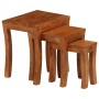 Stackable tables 3 pieces solid brown acacia wood 50x35x50 cm by vidaXL, Side tables - Ref: Foro24-246101, Price: 203,09 €, D...