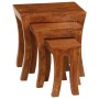 Stackable tables 3 pieces solid brown acacia wood 50x35x50 cm by vidaXL, Side tables - Ref: Foro24-246101, Price: 203,09 €, D...