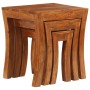 Stackable tables 3 pieces solid brown acacia wood 50x35x50 cm by vidaXL, Side tables - Ref: Foro24-246101, Price: 203,09 €, D...