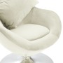 Sillón egg giratorio de terciopelo con cojín color crema de vidaXL, Sillones - Ref: Foro24-326216, Precio: 246,48 €, Descuent...