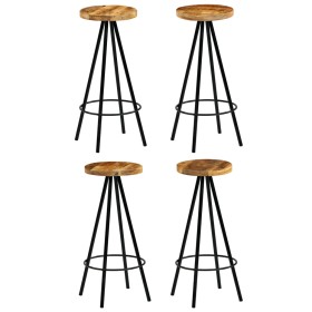 Kitchen bar stools 4 units solid mango wood by vidaXL, Kitchen stools - Ref: Foro24-246239, Price: 248,30 €, Discount: %