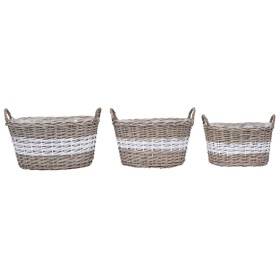 Wicker flower bed with PE lining 3 units by vidaXL, Pots and planters - Ref: Foro24-246831, Price: 46,99 €, Discount: %