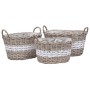 Wicker flower bed with PE lining 3 units by vidaXL, Pots and planters - Ref: Foro24-246831, Price: 46,99 €, Discount: %