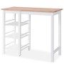 Set of 3-piece high kitchen table in white MDF by vidaXL, Furniture sets for kitchens and dining rooms - Ref: Foro24-245364, ...