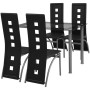 Black Five-Piece Dining Set by vidaXL, Furniture sets for kitchens and dining rooms - Ref: Foro24-242908, Price: 327,63 €, Di...