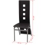 Schwarzes fünfteiliges Esszimmerset von vidaXL, Möbelsets für Küchen und Esszimmer - Ref: Foro24-242908, Preis: 327,63 €, Rab...