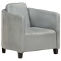 Sillón de cuero auténtico gris de vidaXL, Sillones - Ref: Foro24-283763, Precio: 217,78 €, Descuento: %