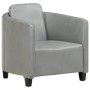 Sillón de cuero auténtico gris de vidaXL, Sillones - Ref: Foro24-283763, Precio: 217,78 €, Descuento: %