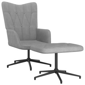 Relaxsessel mit Fußstütze aus hellgrauem Stoff von vidaXL, Sessel - Ref: Foro24-327578, Preis: 91,68 €, Rabatt: %