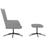 Silla de relajación con reposapiés tela gris claro de vidaXL, Sillones - Ref: Foro24-327578, Precio: 91,68 €, Descuento: %