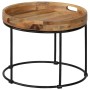 Solid mango wood and steel coffee table 50x40 cm by vidaXL, Coffee table - Ref: Foro24-246672, Price: 126,99 €, Discount: %