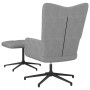 Silla de relajación con reposapiés tela gris claro de vidaXL, Sillones - Ref: Foro24-327578, Precio: 91,68 €, Descuento: %