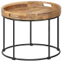 Solid mango wood and steel coffee table 50x40 cm by vidaXL, Coffee table - Ref: Foro24-246672, Price: 126,99 €, Discount: %