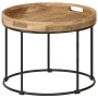 Solid mango wood and steel coffee table 50x40 cm by vidaXL, Coffee table - Ref: Foro24-246672, Price: 126,99 €, Discount: %