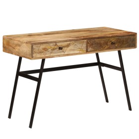 Desk with drawers solid mango wood 110x50x76 cm by vidaXL, Desks - Ref: Foro24-246718, Price: 211,65 €, Discount: %