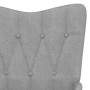 Silla de relajación con reposapiés tela gris claro de vidaXL, Sillones - Ref: Foro24-327578, Precio: 91,68 €, Descuento: %