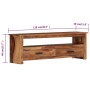 Solid Sheesham wood TV cabinet 118x30x40 cm by vidaXL, TV Furniture - Ref: Foro24-247715, Price: 228,01 €, Discount: %