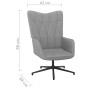 Relaxsessel mit Fußstütze aus hellgrauem Stoff von vidaXL, Sessel - Ref: Foro24-327578, Preis: 91,68 €, Rabatt: %