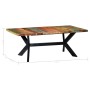 Recycled solid wood dining table 200x100x75 cm by vidaXL, Kitchen and dining tables - Ref: Foro24-247429, Price: 501,77 €, Di...