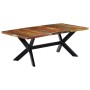 Recycled solid wood dining table 200x100x75 cm by vidaXL, Kitchen and dining tables - Ref: Foro24-247429, Price: 501,77 €, Di...