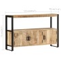 Aparador madera maciza de mango 120x30x75 cm de vidaXL, Aparadores - Ref: Foro24-247923, Precio: 312,65 €, Descuento: %