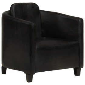 Sillón de cuero auténtico negro de vidaXL, Sillones - Ref: Foro24-283764, Precio: 324,74 €, Descuento: %