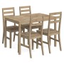 Juego de comedor 5 piezas madera maciza de acacia de vidaXL, muebles para cocinas y comedores - Ref: Foro24-3106441, Precio: ...