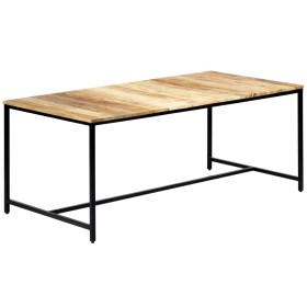 Solid rough mango wood dining table 180x90x75 cm by vidaXL, Kitchen and dining tables - Ref: Foro24-247810, Price: 280,48 €, ...