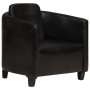 Sillón de cuero auténtico negro de vidaXL, Sillones - Ref: Foro24-283764, Precio: 324,99 €, Descuento: %