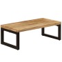 Mesa de centro madera maciza de mango y acero 100x50x35 cm de vidaXL, Mesas de centro - Ref: Foro24-247337, Precio: 176,21 €,...