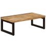 Mesa de centro madera maciza de mango y acero 100x50x35 cm de vidaXL, Mesas de centro - Ref: Foro24-247337, Precio: 176,21 €,...