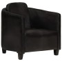 Sillón de cuero auténtico negro de vidaXL, Sillones - Ref: Foro24-283764, Precio: 324,99 €, Descuento: %