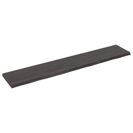 Dark brown treated oak wood wall shelf 160x30x(2-4)cm by vidaXL, Shelves and shelves - Ref: Foro24-363828, Price: 53,36 €, Di...