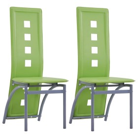 Dining chairs 2 units green synthetic leather by vidaXL, dining chairs - Ref: Foro24-281717, Price: 107,99 €, Discount: %