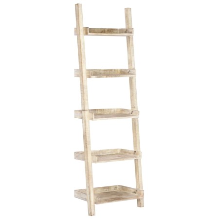 White ladder shelf 75x37x205 cm solid mango wood by vidaXL, Bookcases and shelves - Ref: Foro24-247872, Price: 182,99 €, Disc...