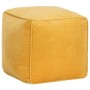 Yellow cotton velvet pouf 40x40x40 cm by vidaXL, Ottomans - Ref: Foro24-284030, Price: 66,15 €, Discount: %