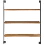 Solid acacia wood wall shelf 94x35x113 cm by vidaXL, Shelves and shelves - Ref: Foro24-247695, Price: 154,99 €, Discount: %