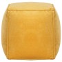 Puf terciopelo de algodón amarillo 40x40x40 cm de vidaXL, Otomanas - Ref: Foro24-284030, Precio: 66,15 €, Descuento: %