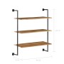 Solid acacia wood wall shelf 94x35x113 cm by vidaXL, Shelves and shelves - Ref: Foro24-247695, Price: 154,99 €, Discount: %