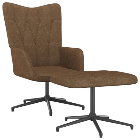 Silla de relajación con reposapiés tela gris taupe de vidaXL, Sillones - Ref: Foro24-327587, Precio: 112,99 €, Descuento: %