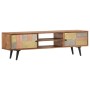 Solid acacia wood TV cabinet 140x30x40 cm by vidaXL, TV Furniture - Ref: Foro24-247682, Price: 300,42 €, Discount: %