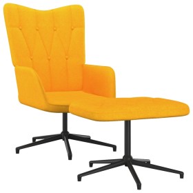 Relaxsessel mit Fußstütze aus senfgelbem Stoff von vidaXL, Sessel - Ref: Foro24-327585, Preis: 88,99 €, Rabatt: %