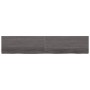 Estante pared madera roble tratada marrón oscuro 200x40x(2-4)cm de vidaXL, Estantes y estanterías - Ref: Foro24-363846, Preci...