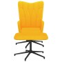 Relaxation chair with footrest mustard yellow fabric by vidaXL, Armchairs - Ref: Foro24-327585, Price: 88,99 €, Discount: %