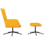 Silla de relajación con reposapiés tela amarillo mostaza de vidaXL, Sillones - Ref: Foro24-327585, Precio: 88,41 €, Descuento: %