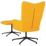 Silla de relajación con reposapiés tela amarillo mostaza de vidaXL, Sillones - Ref: Foro24-327585, Precio: 88,41 €, Descuento: %