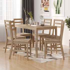 7-piece solid acacia wood dining set by vidaXL, Furniture sets for kitchens and dining rooms - Ref: Foro24-3106442, Price: 58...