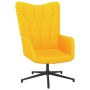 Silla de relajación con reposapiés tela amarillo mostaza de vidaXL, Sillones - Ref: Foro24-327585, Precio: 88,41 €, Descuento: %