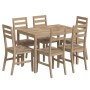 Set de comedor 7 piezas madera maciza de acacia de vidaXL, muebles para cocinas y comedores - Ref: Foro24-3106442, Precio: 59...